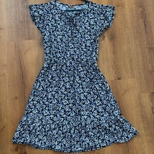 Small, blue, floral light weight dress